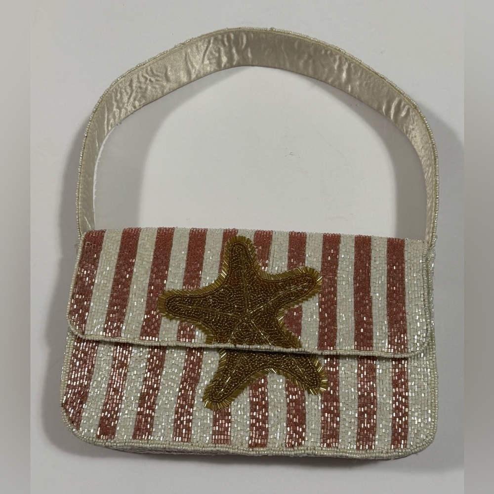Handcrafted in India Beaded Gold Starfish Shoulder Bag TikTok TJMaxx Viral - NWT